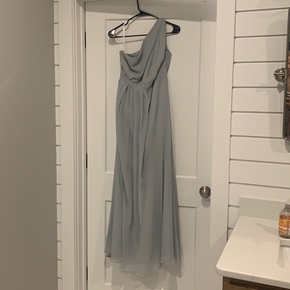 Maternity bridesmaid dress. Long 1shoulder chiffon - Picture 5 of 5